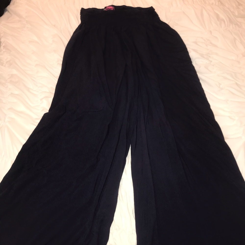 Navy blue loose pants